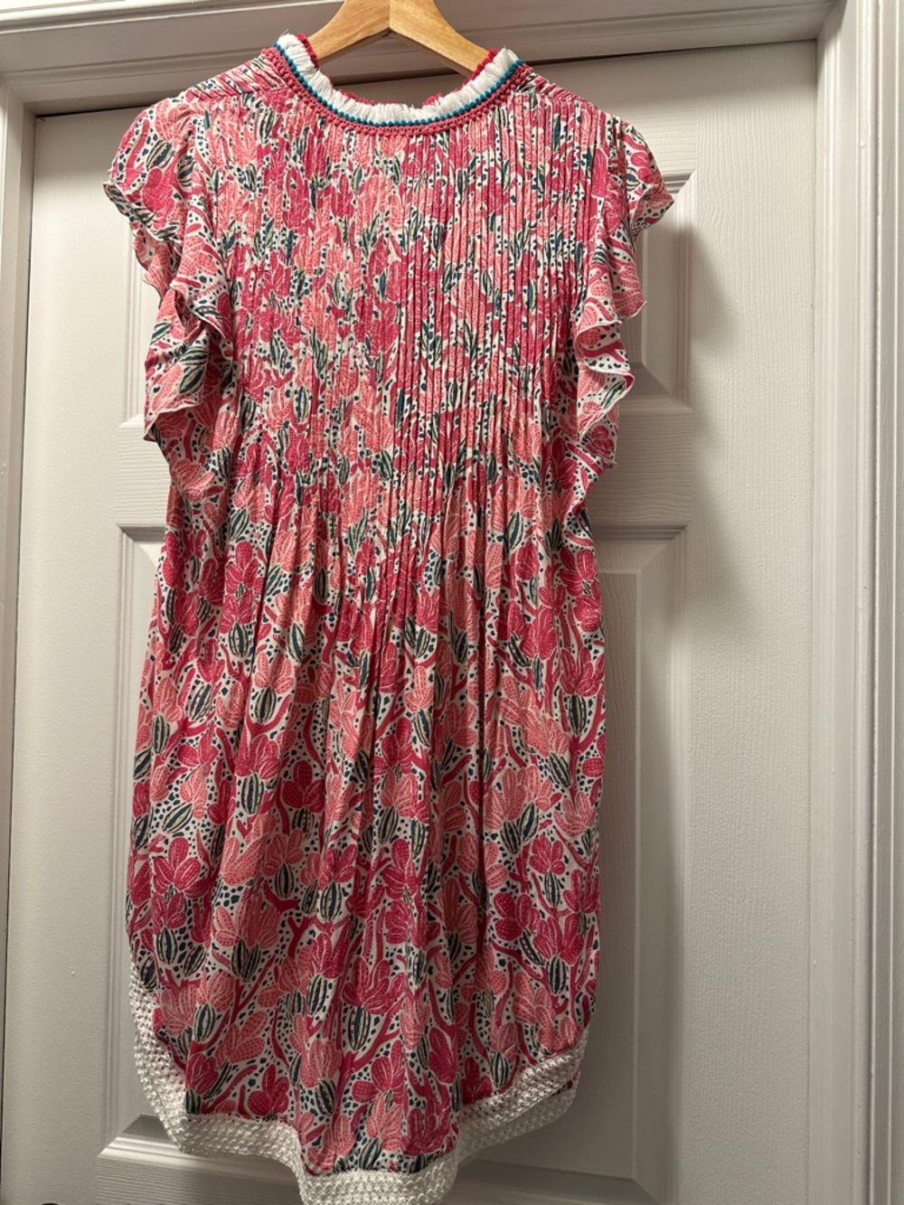 Poupette St Barth Mini Dress Sasha Pink Cactus Size Small - Picture 5 of 5